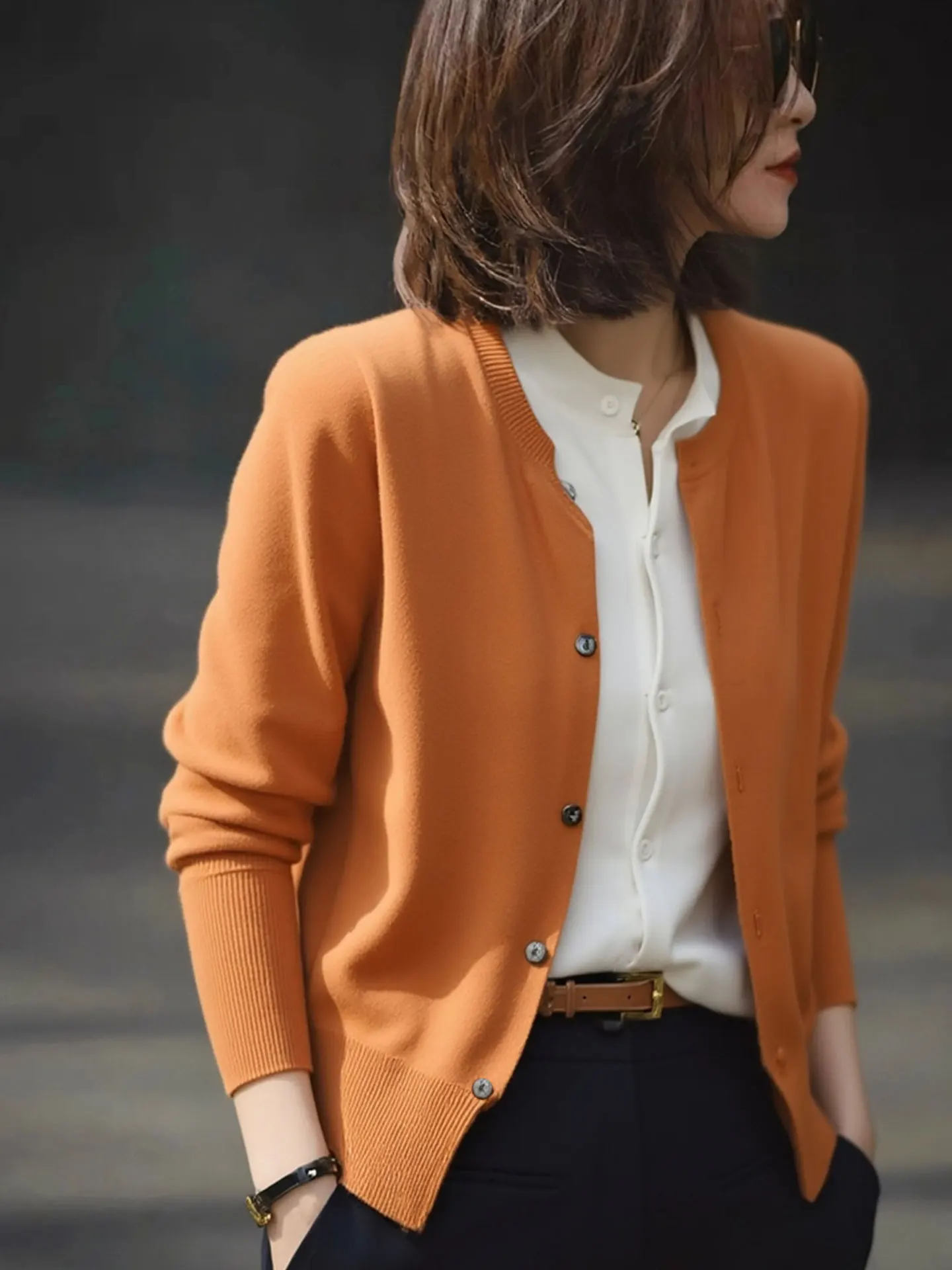 

Модный длинный вязаный кардиган с цветными блоками, теплый зимний мягкий свитер в корейском стиле для женщин, высококачественный дизайн