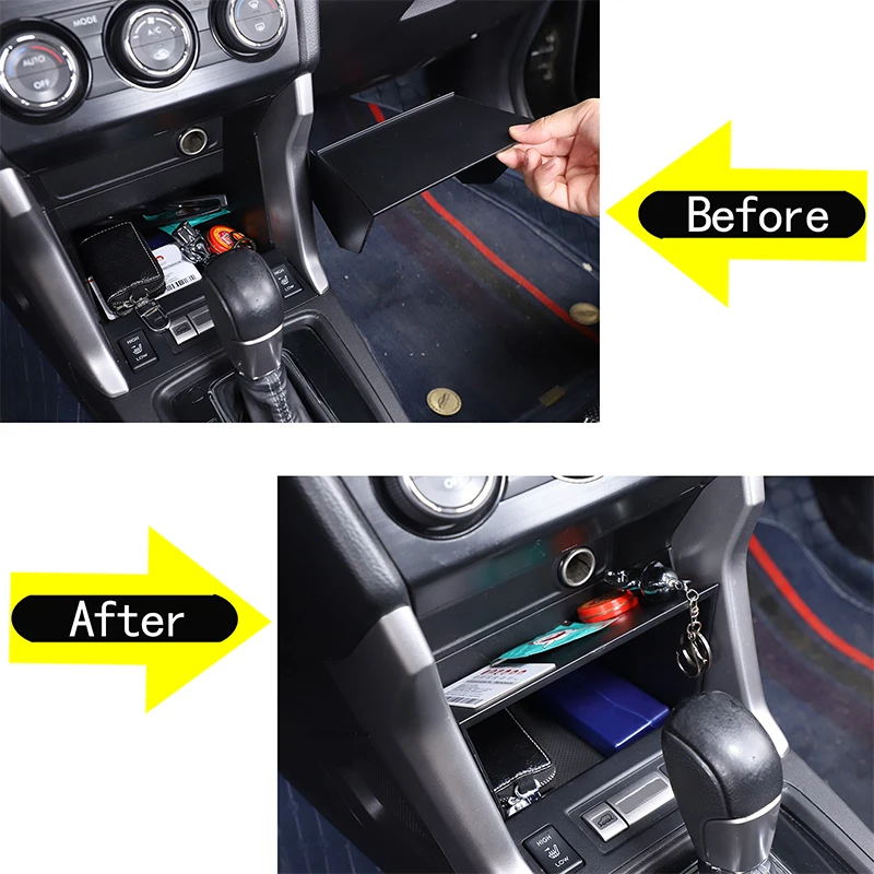 Car Central Console Storage Box Organizer Holder Tray For Subaru Forester 2013-2018 Stowing Tidying Accessories