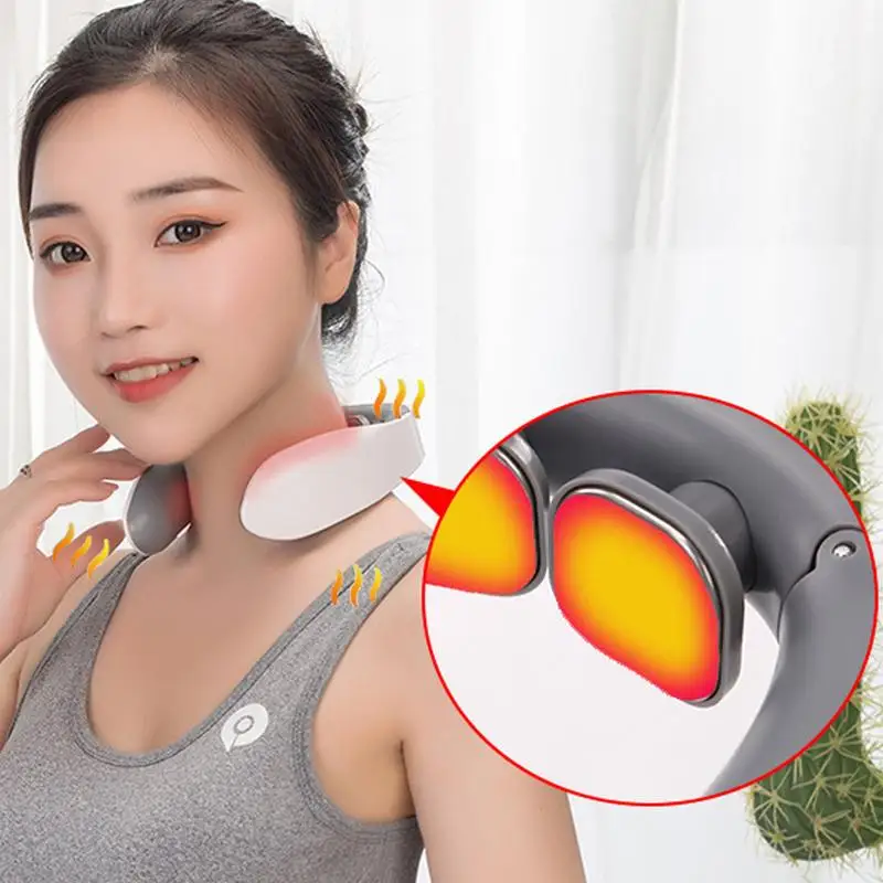 

Portable Neck Massager Portable Massager With Heating Ergonomic Massage Tools Cervical Massage Device USB Rechargeable For Men