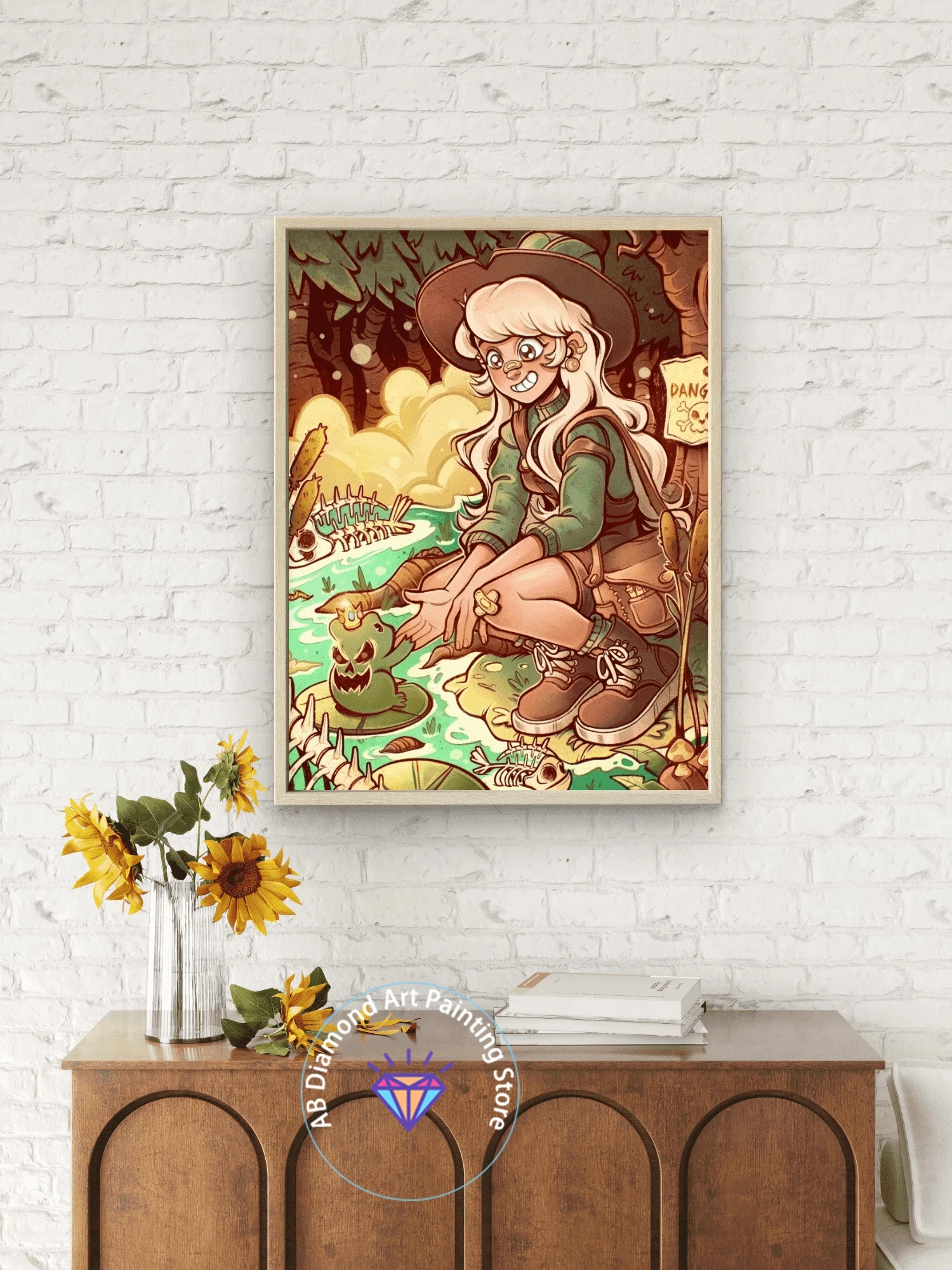 Colorful Witch 5D DIY AB Diamond Painting Kit Cartoon Diamond Embroidery Cross Handmade Art Children's Gift Crafts  Decoration