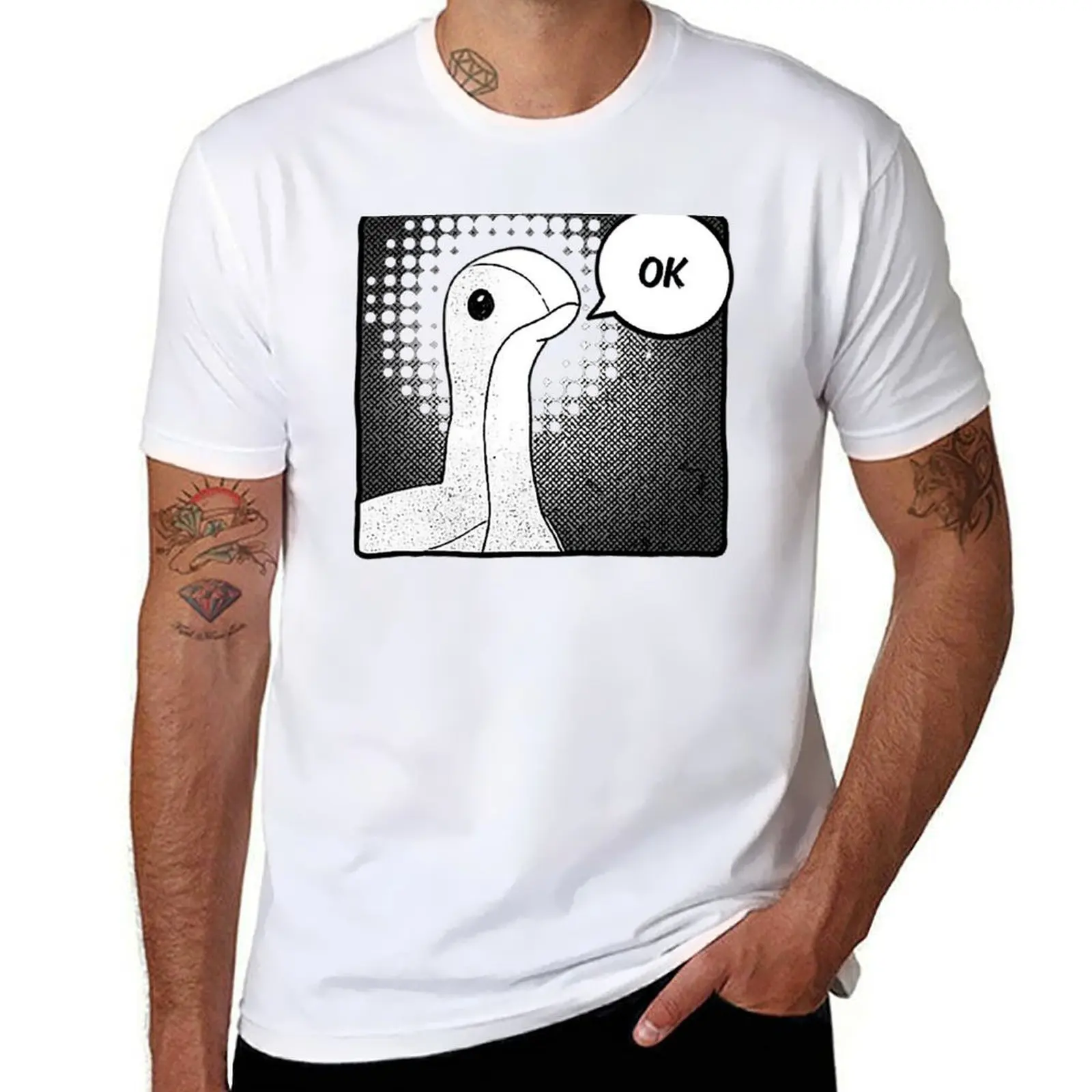 

Nessie OK T-Shirt funny t shirts cotton man t shirt graphic T-Shirt