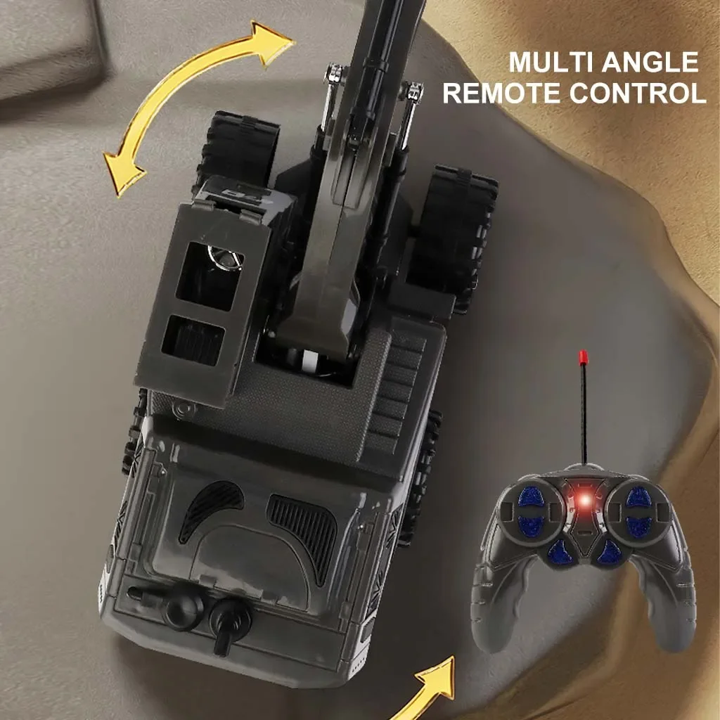 1/20 5CH مركبة يتم التحكم بها عن بُعد التحكم عن بعد المعادن رئيس حفارة رافعة جرار شاحنة لودر أطفال بالريموت كنترول نموذج الصبي لعبة طفل هدايا عيد الميلاد