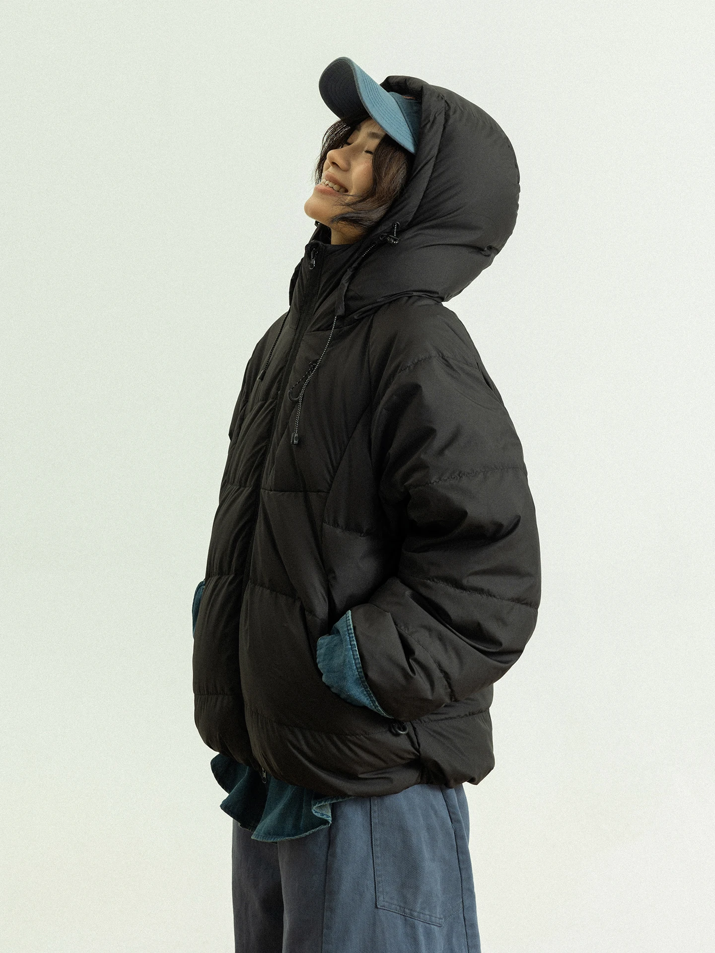 

Утепленная зимняя куртка GoodNorth с капюшоном, наполненная белым пухом, повседневная верхняя одежда, теплая, черная, с капюшоном, для мужчин