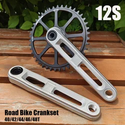 EVOSID Bicycle Crankset 170mm Road Bike Ultralight Crankset Hollow Tech Crank For GRAVEL 40 42 44 46T Chainring 11/12 Speeds