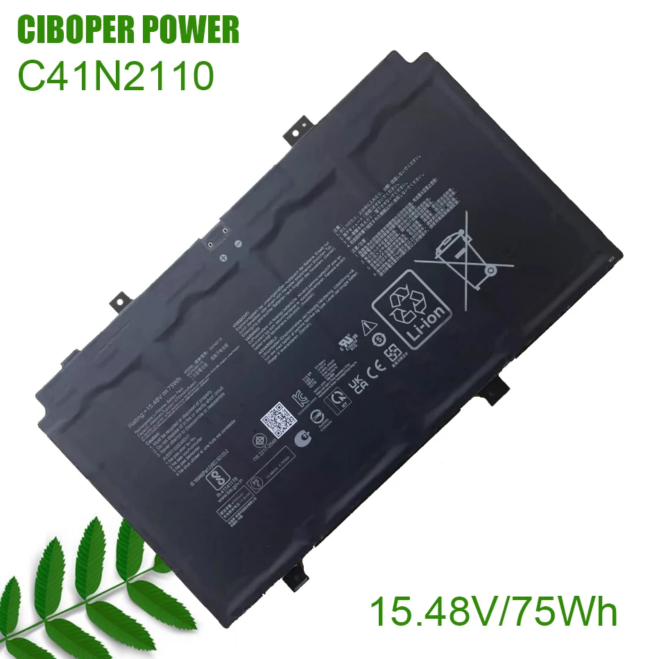 CP Laptop Battery 0B200-04220000 C41N2110 15.48V/75Wh For Zenbook 17 Fold OLED UX9702AA Series Notebook