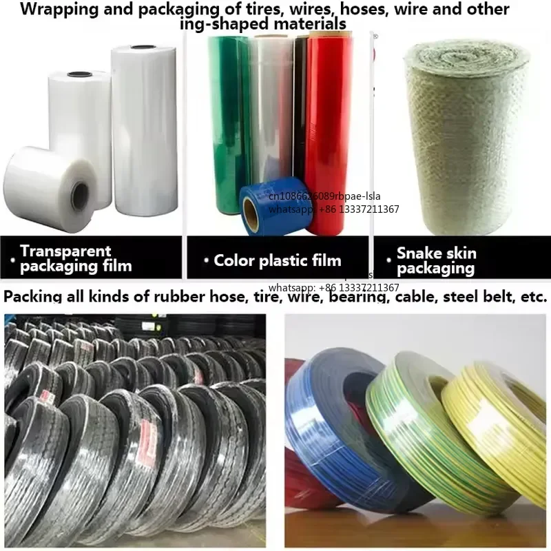 Automatic Tyre/PE Pipe/Cable Coil Horizontal Orbital Stretch Film Wrapping Packing Wrapper Machine