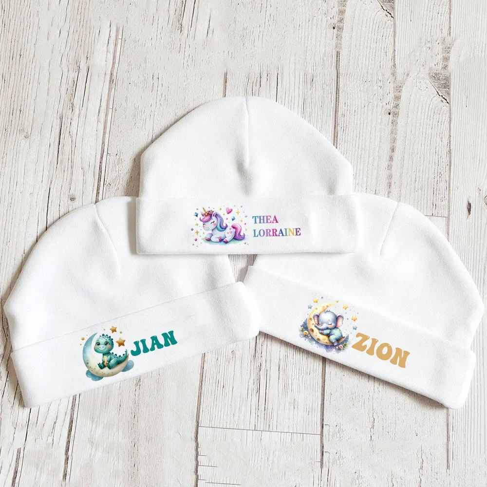 Cappello Beanie neonato personalizzato vestito da casa nuovi regali per bambini berretto personalizzato con nome primo cappello per bambini regalo