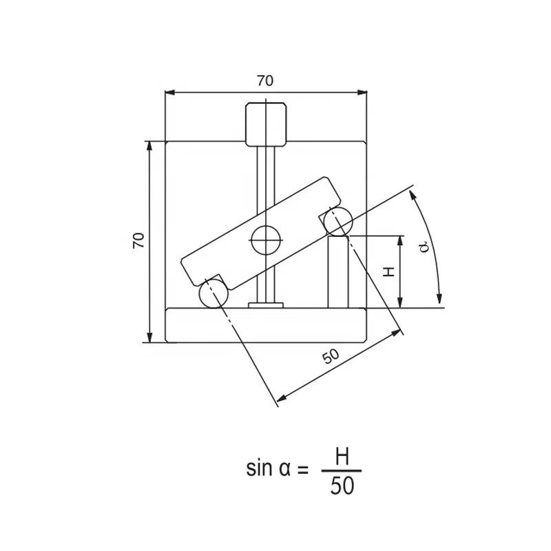 HE-R07039 Precision  EDM Parts Compatible -216 Stainless Steel Wire Sinusoidal Ruler with Magnetic Attachment