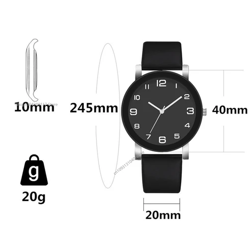 Imagen 2 del producto Reloj de cuero Simple de moda Relojes Reloj de cuarzo Mujeres Hombres Reloj de pulsera digital casual Relojes de pareja 자Relojes Para Mujer