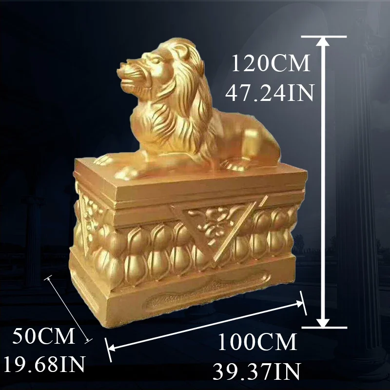 Large Lion Shape Concrete Mold Plastic ABS Cement Mould for Farmwork