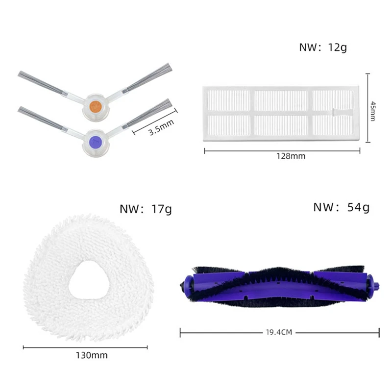 X17A 2025 NEU-2X für Narwal Freo Vielseitiger Selbstmopp-Reinigungsroboter J3 Roller V-förmige Seitenbürsten Mopptücher Lappen Hepa-Filter Ersatz