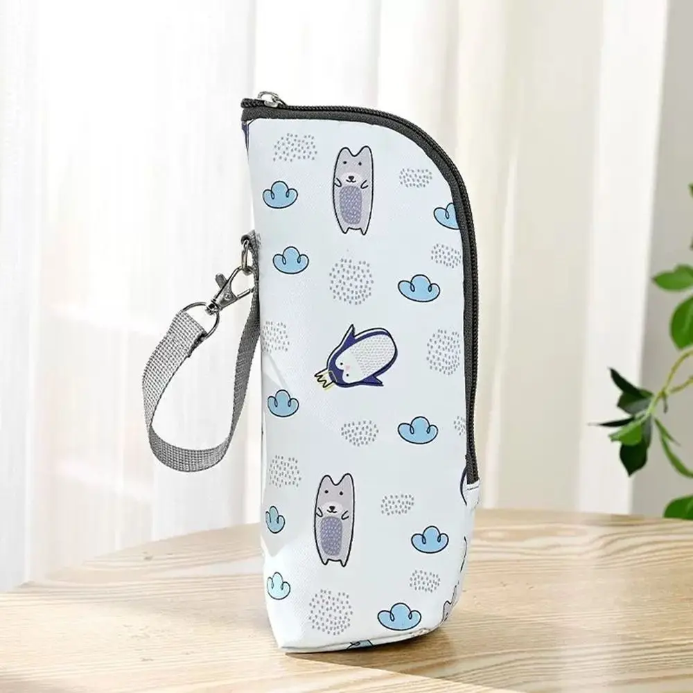 Aluminum Mold Insulation Bottle Bag Cartoon Thermal Milk Bottle Pouch Oxford Cloth Outing Stroller Hanging Bag