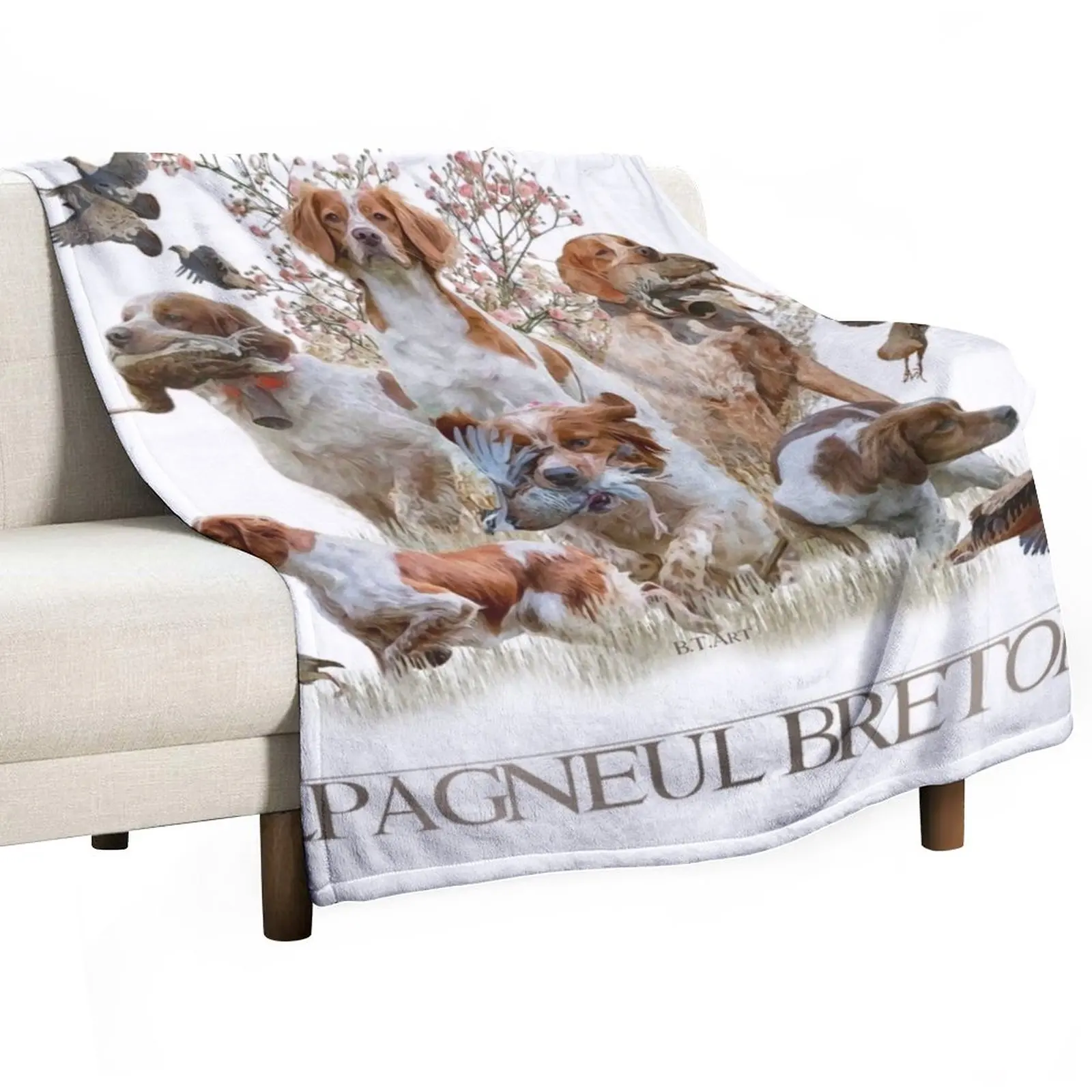 

Epagneul Breton,French Brittany Throw Blanket Cute Blanket Tourist Blanket wednesday Dorm Room Essentials