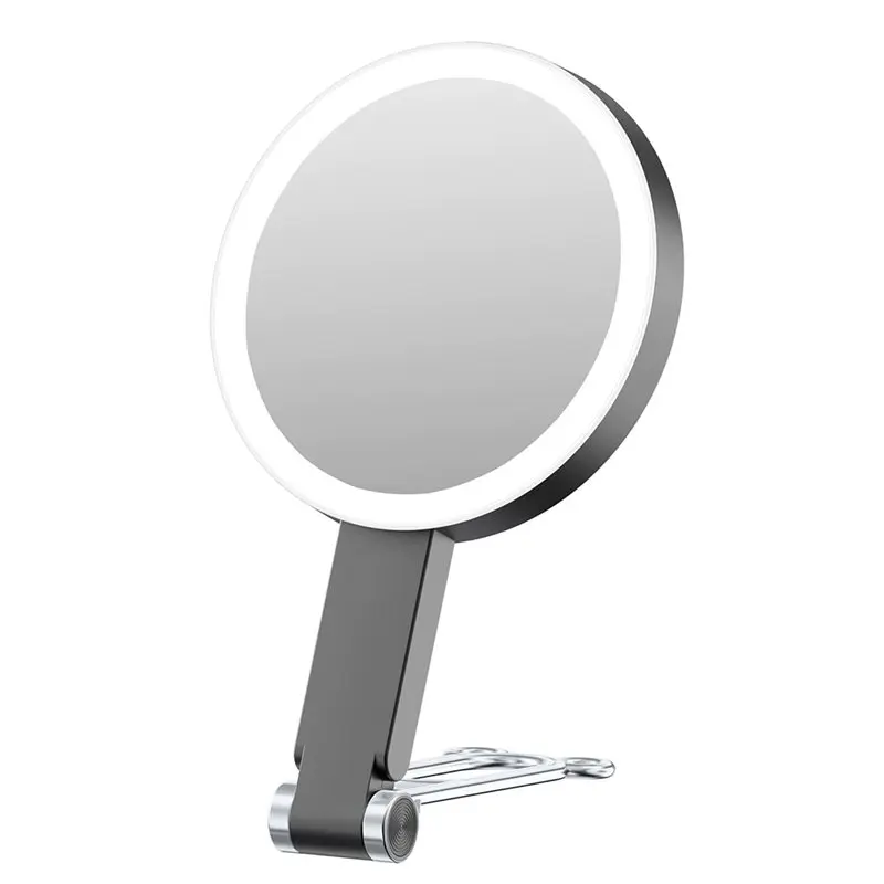 

SYW-Rechargeable 10X Dual Magnification LED Makeup Mirror, Portable With 3 Color Lighting