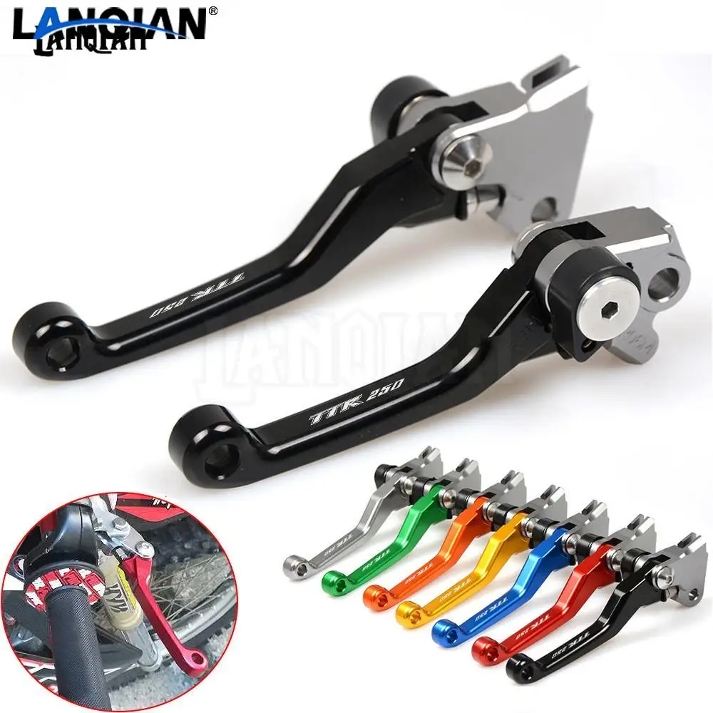 CNC Laser Printing Motorcycle Dirt bike Pivot Brake Clutch Levers For YAMAHA TTR250 1993-1997 Motocross Accessories TTR 250