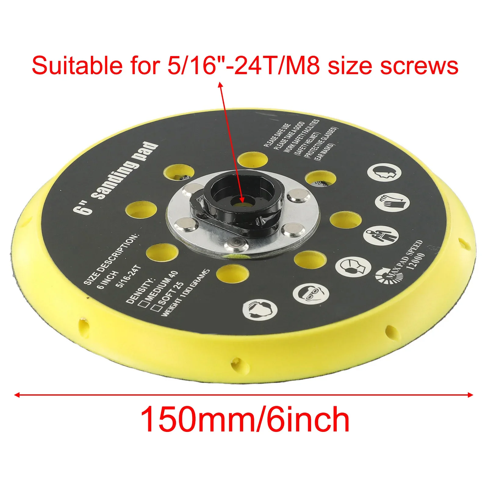 1PC 6 Inch Sander Backing Pad 150mm 17 Holes Sanding Disc BO6030 BO6040 Sander Backing Pad 150mm 17 Holes Sanding Disc