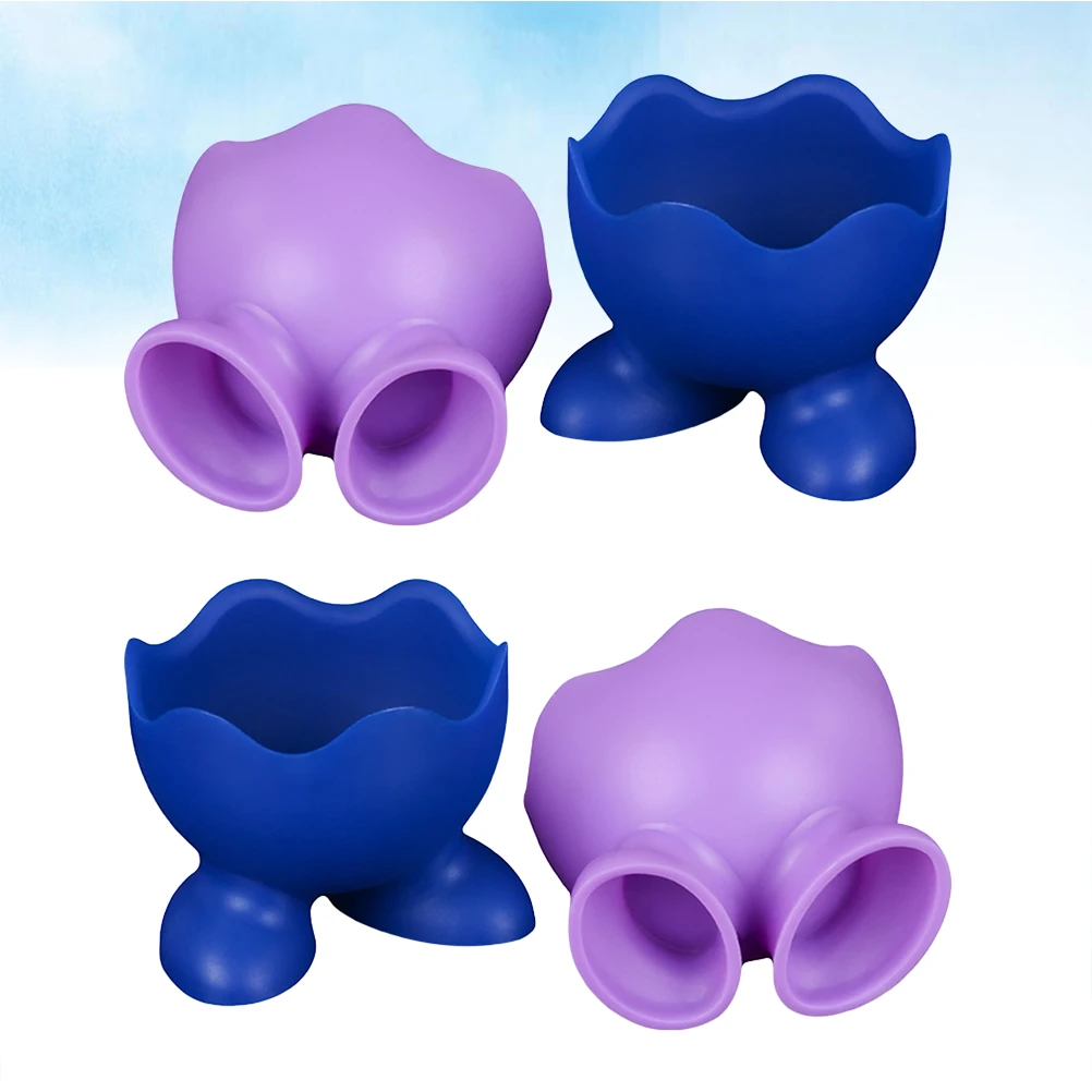 

4pcs Silicone Boiler Heat Resistant Boiled Egg Cups Reusable Non-Stick Kitchen Breakfast Serving Set Dishwasher Safe Decorative