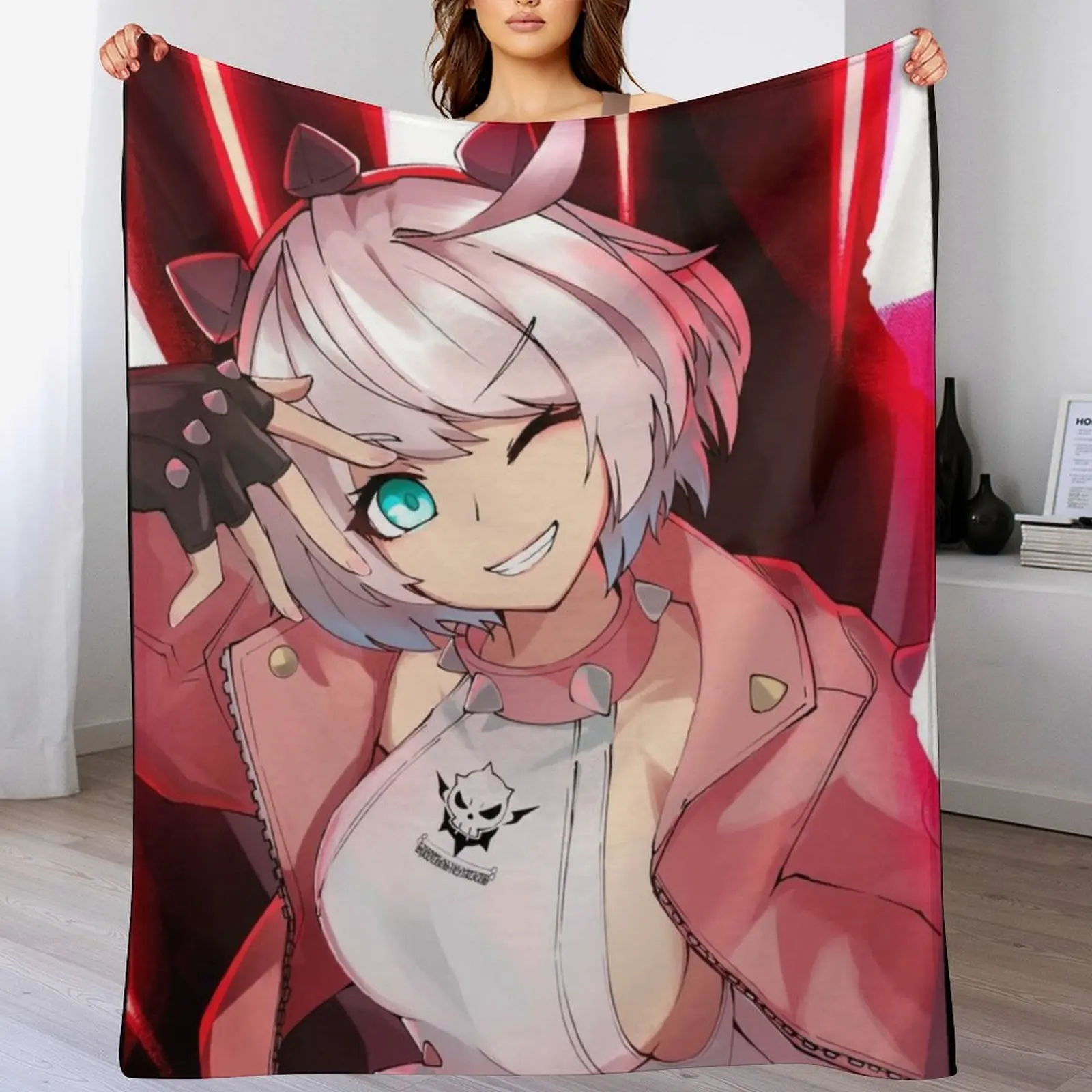 

Guilty Gear Elphelt Valentine Throw Blanket Hairy anime for sofa Blankets For Sofas Blankets