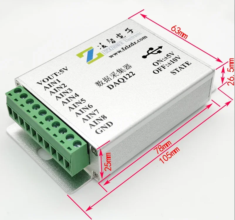 Imagem -04 - Cartão Usb High Velocidade Data Acquisition Simultânea 16 Bit Way 200k Sampling Ad7606