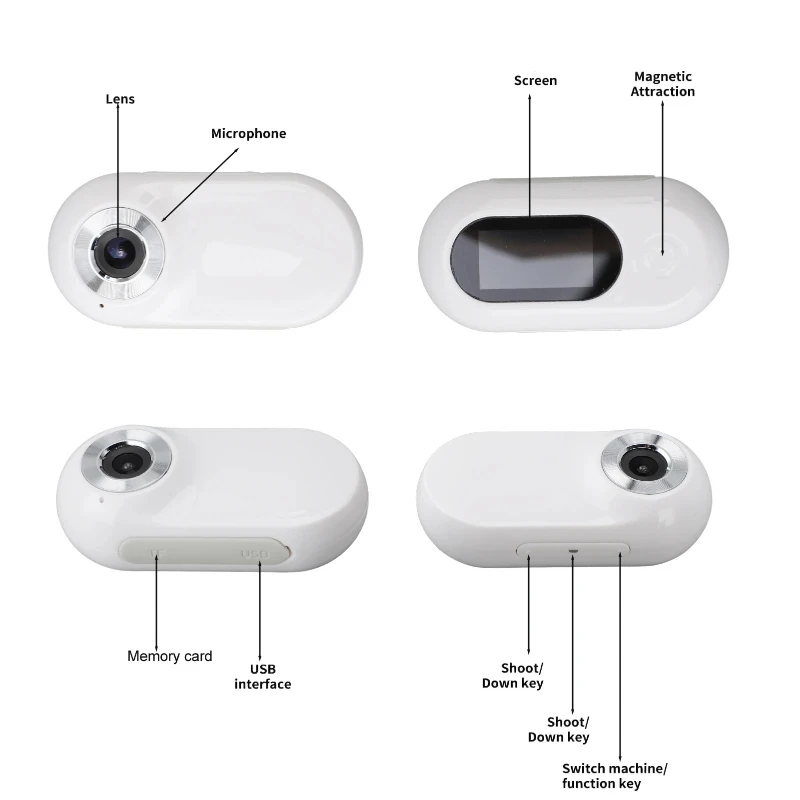 كاميرا طوق الحيوانات الأليفة شاشة الكريستال السائل HD كاميرا طوق في الهواء الطلق قابل للتعديل طوق الحيوانات الأليفة القط الكلب مسجل #6