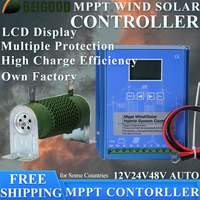 12v 24v 48v Auto Regulator MPPT&PWM Charge Controller 8000w Solar & Wind Hybrid System Home Use For Wind Turbine Home Appliance