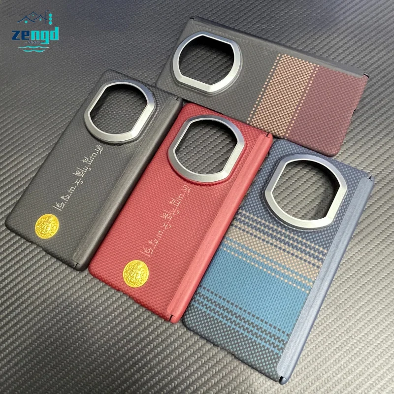 

Чехол для телефона из арамидного волокна для Huawei Mate X6 X7 с защитой центрального шарнира, ультратонкий, легкий, ударопрочный защитный чехол