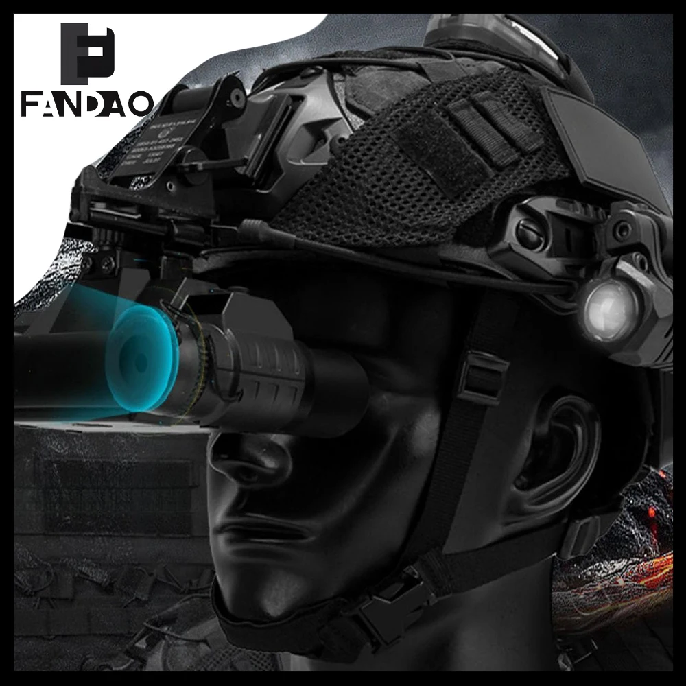 Tactical Helmet Set Airsoft FAST Helmet with Flashlight Signal Light Battery Pouch NVG Model for Outdoor Paintball Hunting Game