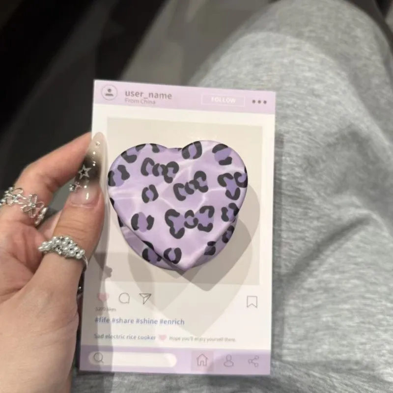 

Korean Cute Leopard Print Cartoon Girl Animal Magnetic Holder Griptok Phone Stand Support For iPhone 16 For Magsafe Accessories