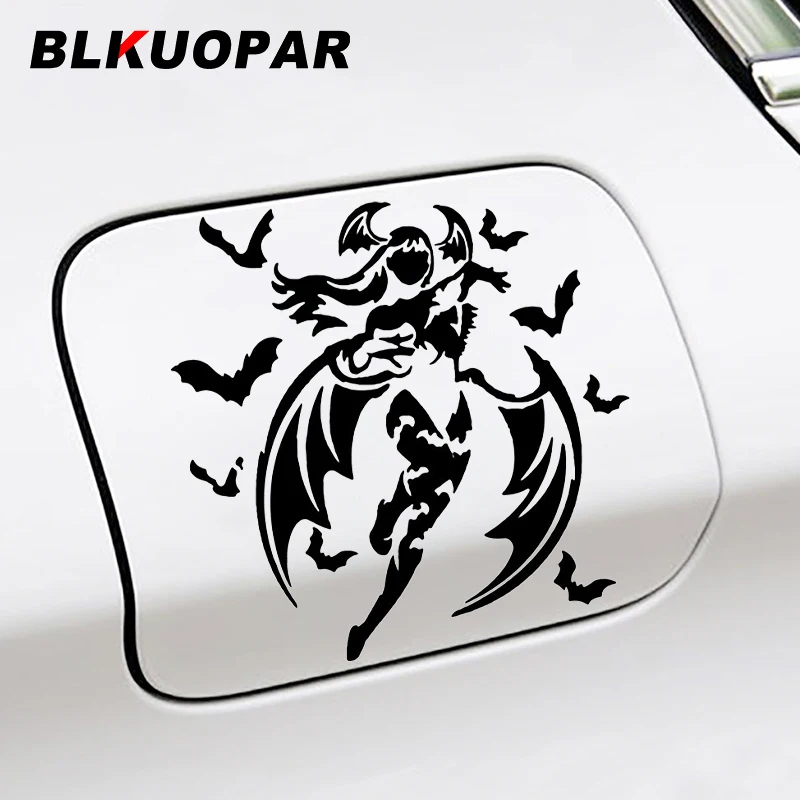 BLKUOPAR Ghost Winged Bat Horror Portrait Of Hell's Female Demon Car Stickers Personality Waterproof Decal Windows Trunk Styling