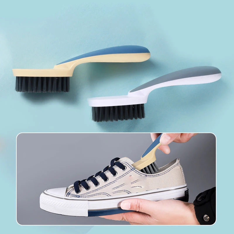 3 Side Cleaning Shoe Brush Plastic S Shape Shoe Cleaner For Suede Snow Boot Leather Shoes Household Cleaning Tools & Accessories