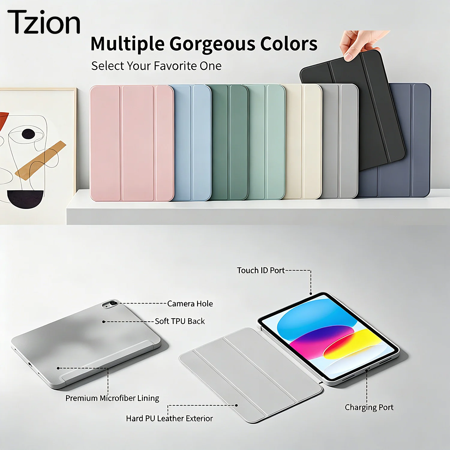 For Apple iPad mini Air Pro 7.9 8.3 9.7 10.2 10.9 11 6th 7th 8th 9th 10th 11th Generation Magnetic Flip Smart Cover Tablet Case