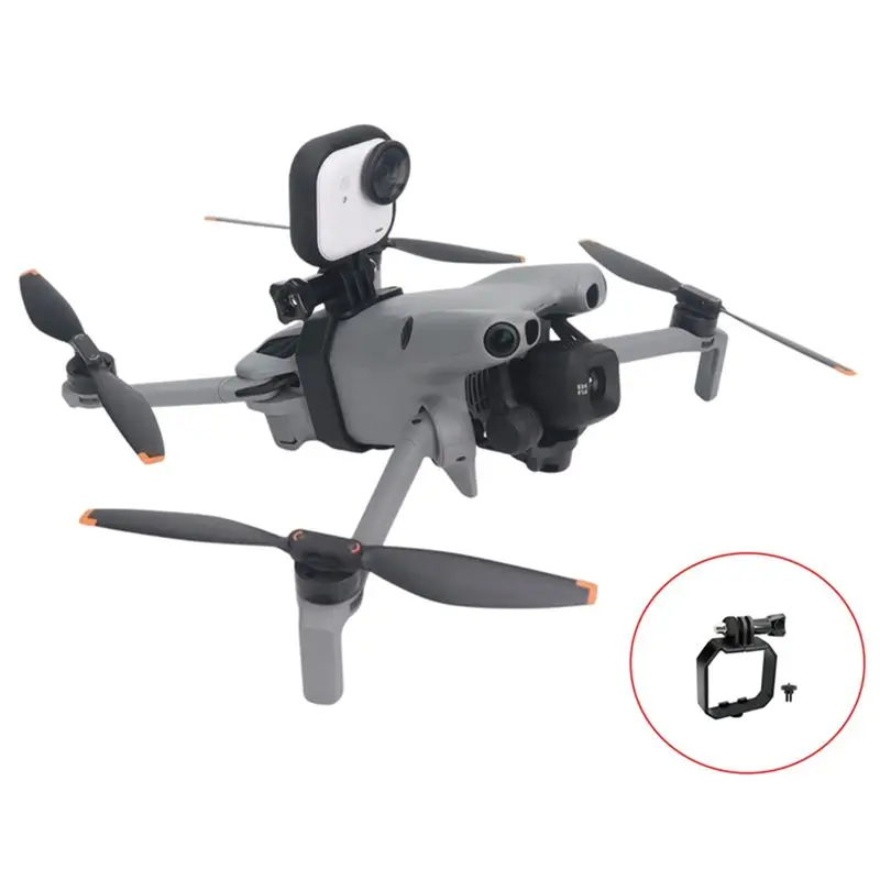 ABZZ-For DJI Mini 5 PRO Drone For GO Ultra Action Camera Mount 1/4 Inch Screw Holder Bracket