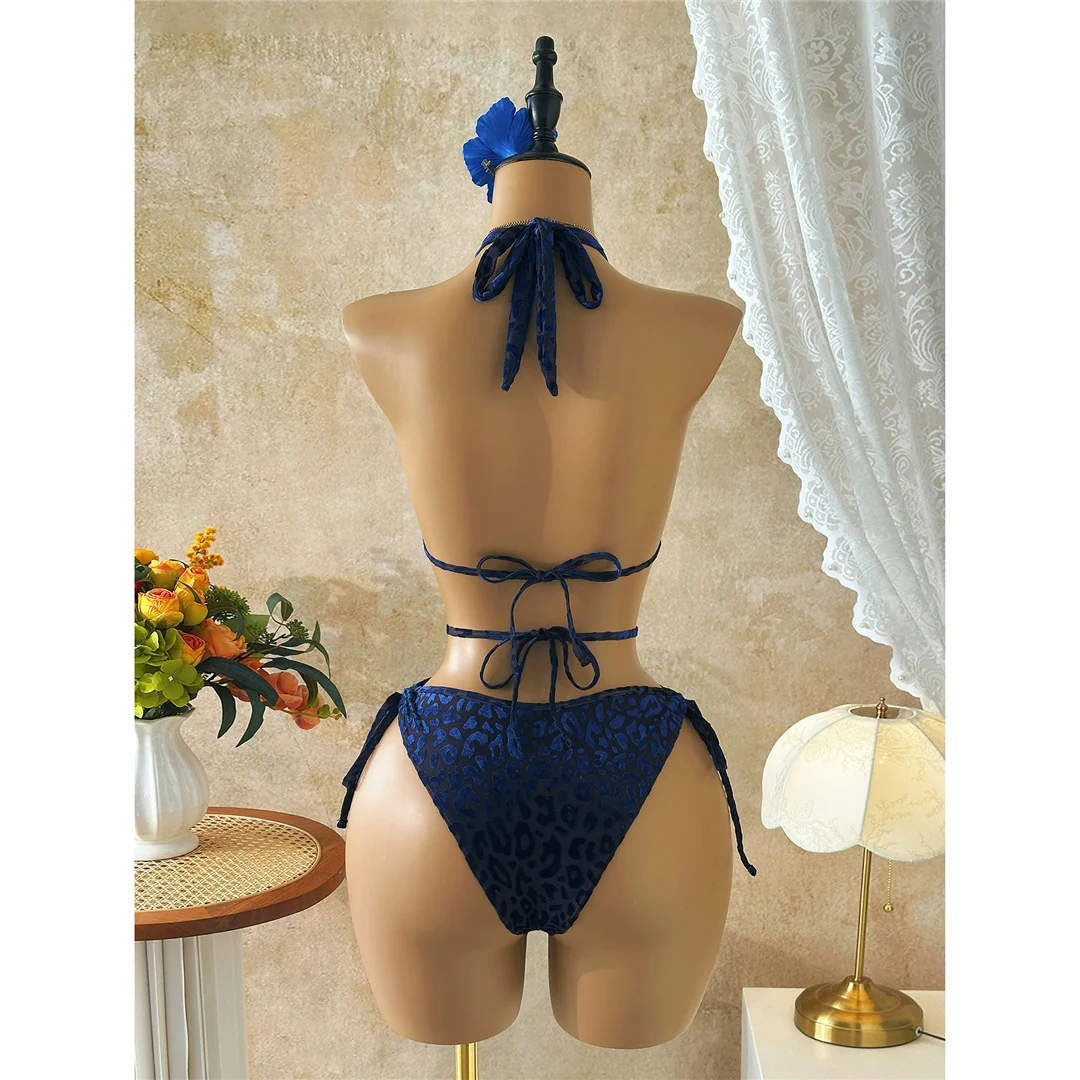 XS - L, tiefes V-Ausschnitt-Design, Leopardenmuster, Damen-Badeanzug, einteiliger Badeanzug, Damen-Badebekleidung mit Ausschnitten, Wickel-Badeanzug, Badeanzug, Modell V8077. – Detail 22