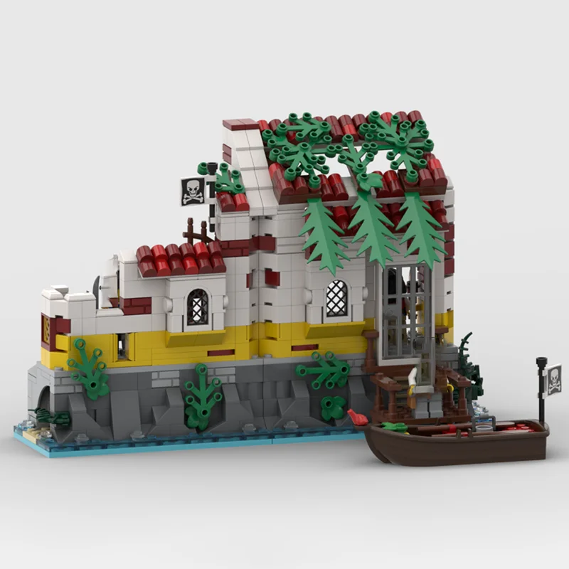 659 Pieces Dock Armory Cave Wall Expansion El Dorado Fort Modular Building Blocks Empire Pirate Hideout Building Bricks Toy Gift