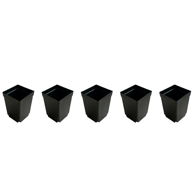 500PCS Plant Disposable Flower Pot Small Black Square Cutting Seedling Plastic Square Pot