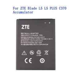 Original Blade L5 phone battery For ZTE Blade L5 L5 PLUS C370 Accumulator 2150mAh Li3821T43p3h745741 Mobile Phone Batteries