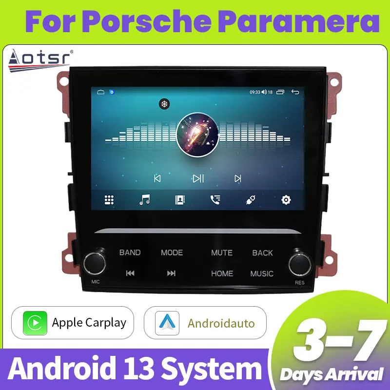 

Aotsr 7-дюймовый Android 13 для Porsche Paramera 2010-2016 Автомобильный радиоприемник с GPS-навигацией, головное устройство, мультимедийный плеер, аудио стерео