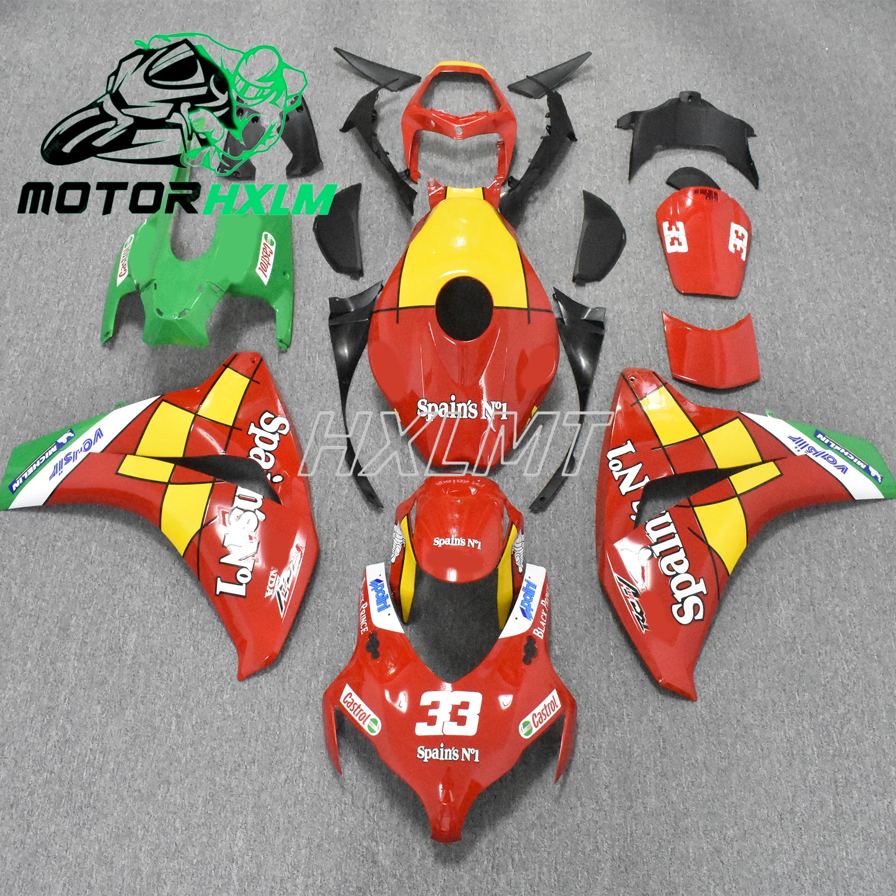 New ABS Motorcycle Fairings Kit Fit for HONDA CBR1000RR 2008 2009 2010 2011 08 09 10 11 Bodywork Set Cool Black Red