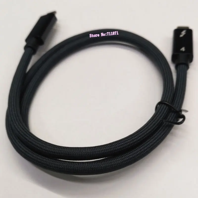 Maglia tessuta in cotone da 80 cm Maschio a Maschio Veloce 4.0 USB Tipo C Cavo dati di ricarica Linea 8K Usb4 Tipo-C Cavo dati per Thunderbolt 4