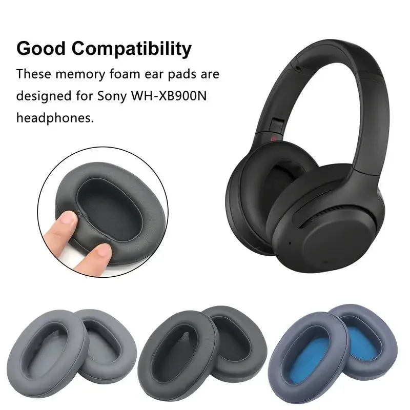 

Replacement Protein skin Earpads Compatible with Sony WH-XB900N High Quality Soft Comfortable Headphone Ear Pads Cover