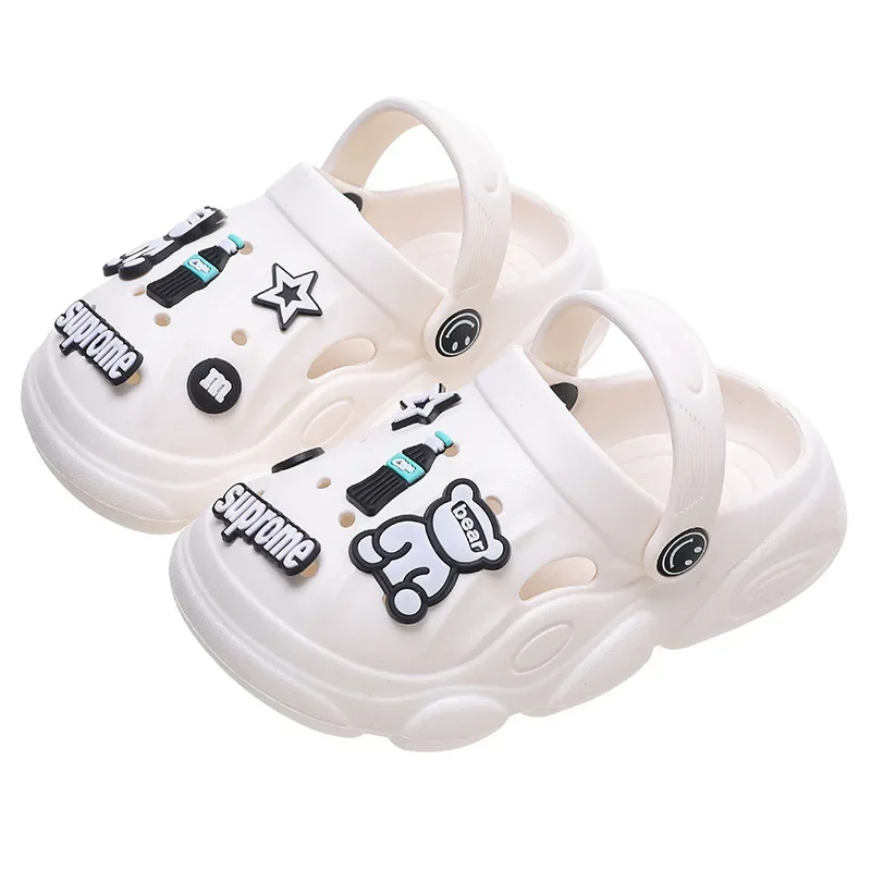 Summer Cartoon Cute Kids Shoe Hollow Platform Casual Girl Shoe Soft Sole Two Wear Slippers Anti Slip Boy Beach Shoe Kid Sandals