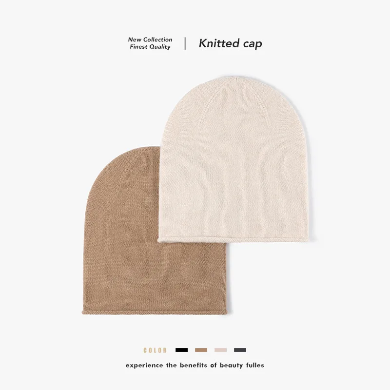 

Beanie Cap Winter Beautiful Nuo Full Wool Knit Hat Outdoor Warm Hoodie Stacking Hats Fashion Women's Woolen Hat 4m640