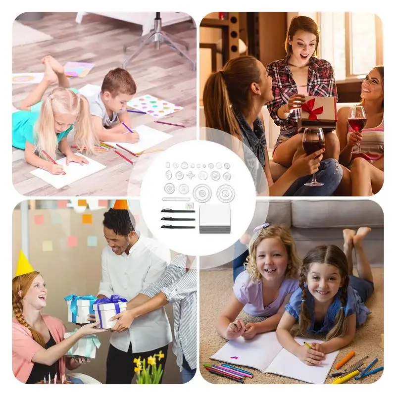 Шаблон для рисования линейка для самостоятельного рисования линейка для граффити набор линейки для рисования с 3 ручками направляющий Пластилин 20 листов бумаги