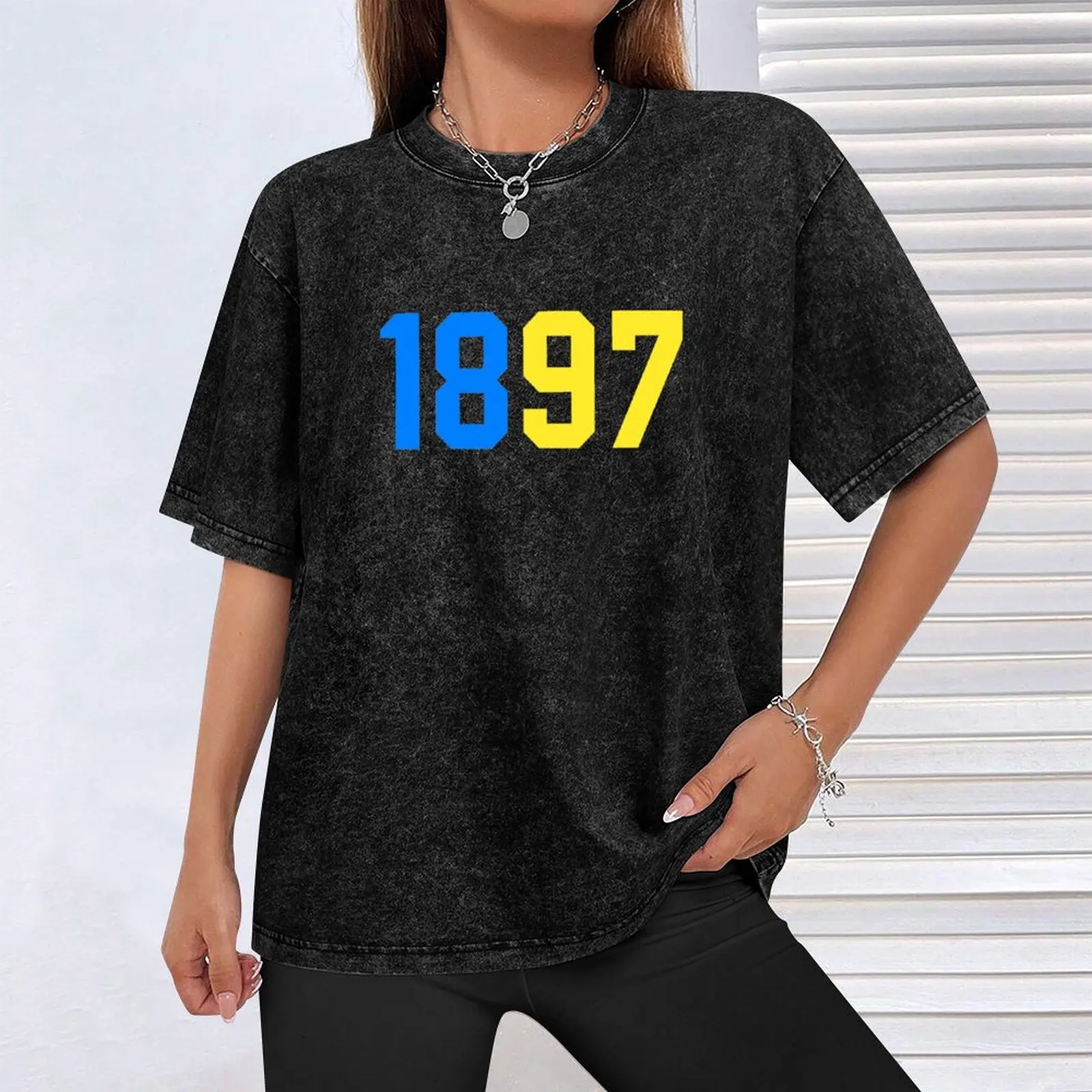 T-shirt bianca gialla dell'Unione SG del 1897 T-shirt da uomo in cotone ad asciugatura rapida alla moda coreana