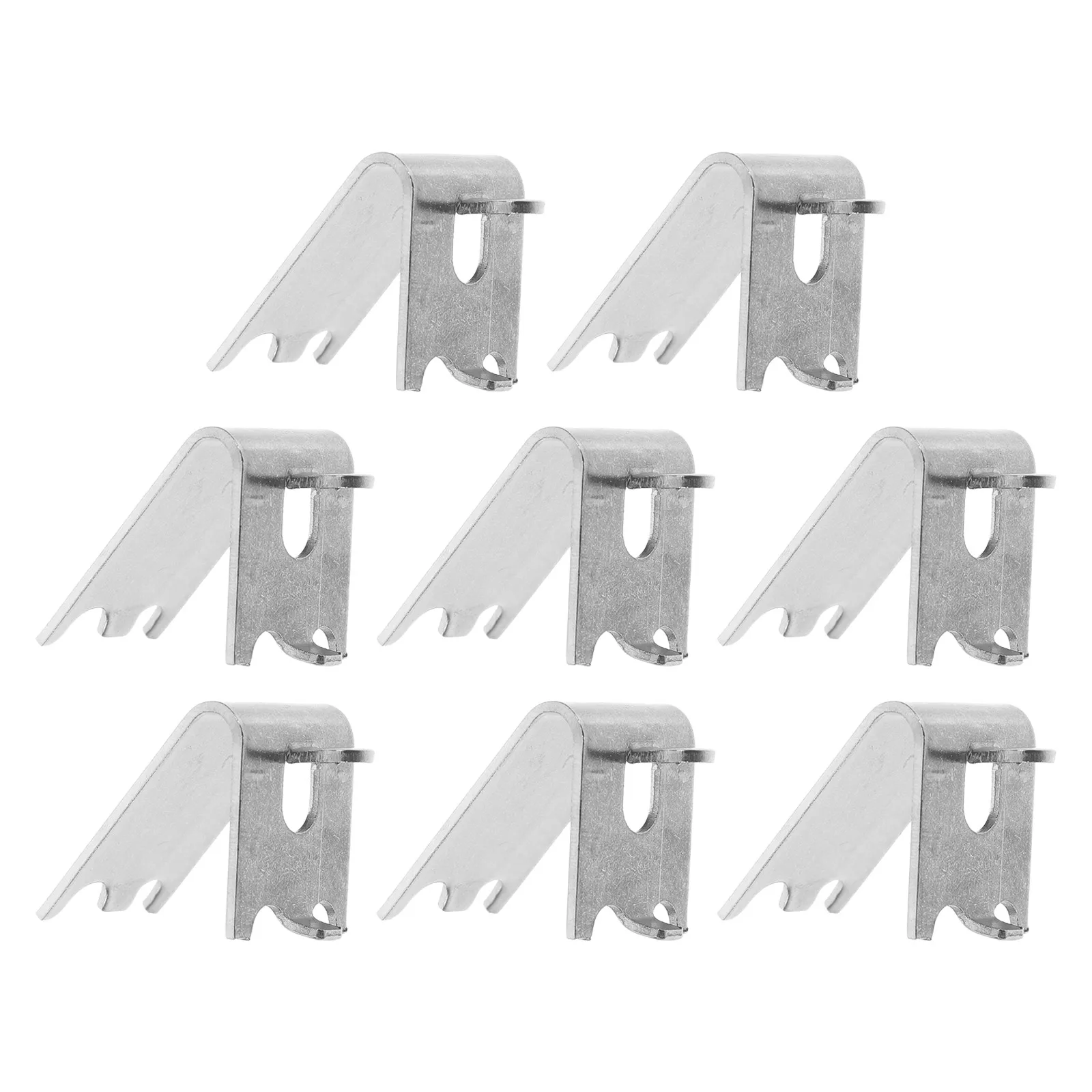 

8pcs Stainless Steel Fridge Freezer Shelf Clips Buckle Support Clamps Hooks Silver Commercial Reliable