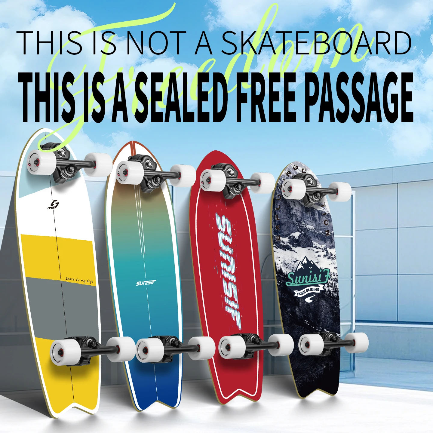 Sunisif تصفح الأرض لوح التزلج القيقب ركلة واحدة نحت كروزر لوح تزلُّج Longboard ضخ كول الجانب الرياضة الشارع في الهواء الطلق