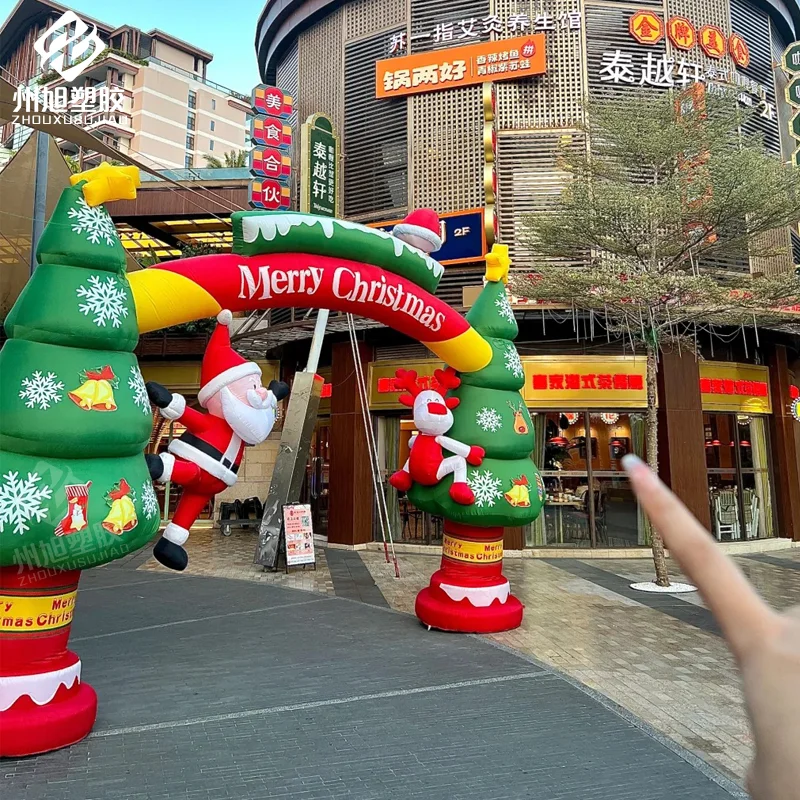 Arco gonfiabile gigante per albero di Natale all'aperto - Arco promozionale natalizio, utilizzato come oggetto di decorazione per cortile esterno