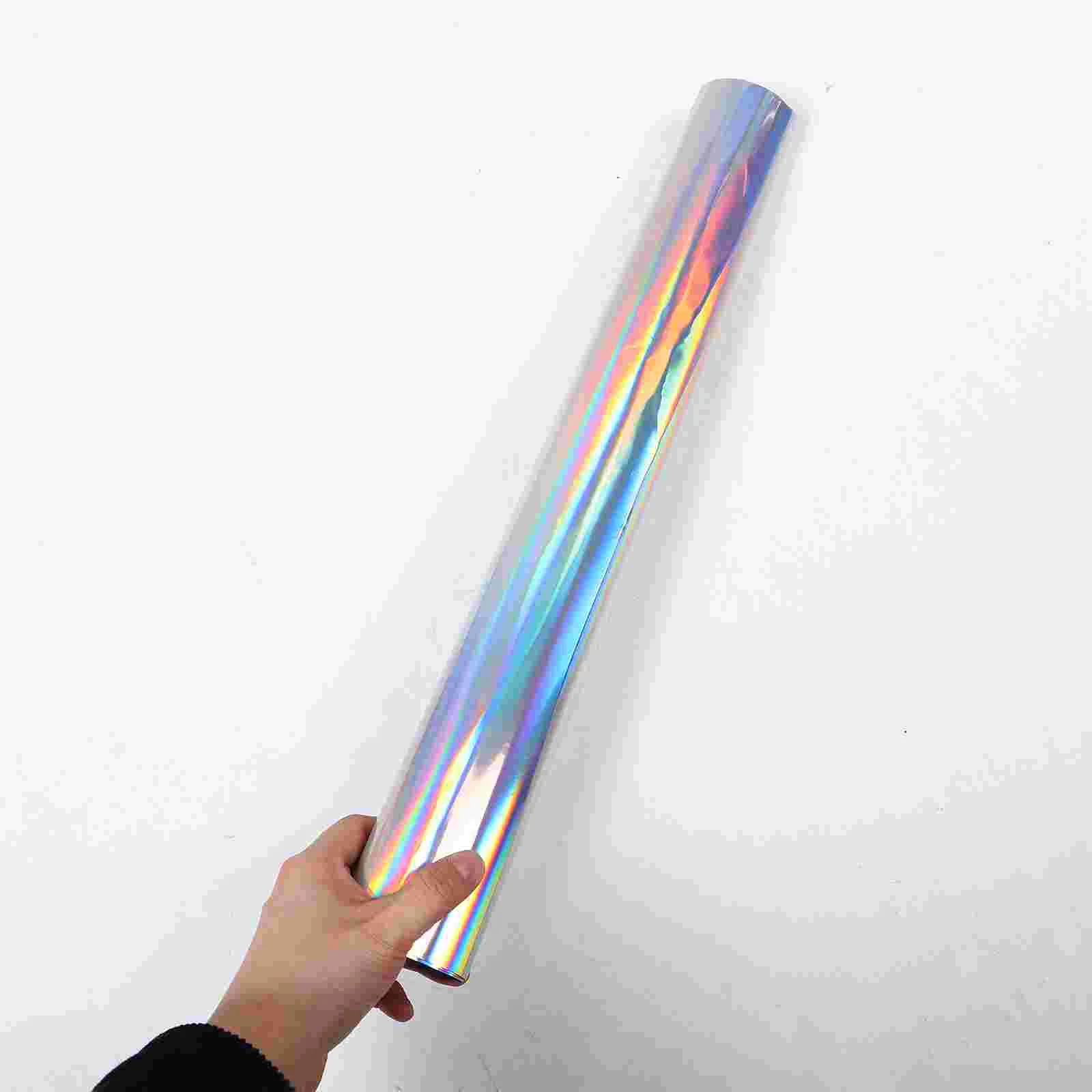 虹色ウィンドウしがみつくフィルム多色レインボー効果ホログラフィック自己粘着透明写真フィルター紙多用途