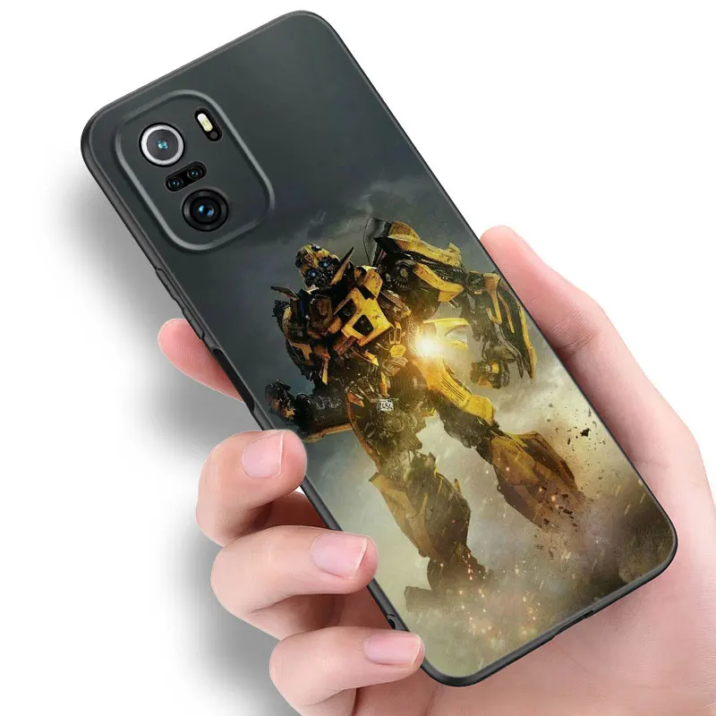 Transformers Autobot Black Silicone Phone Case For Xiaomi POCO X3 X4 NFC F4 GT F5 F6 M3 M4 M6 X5 X6 Pro 5G M5 C55 C65