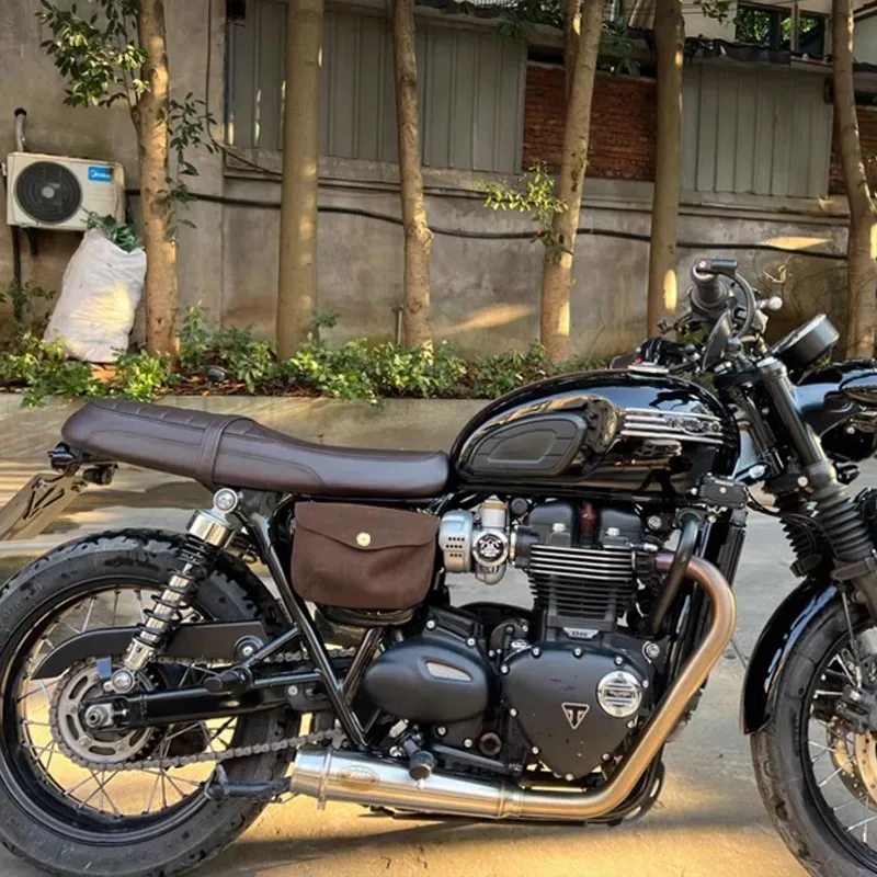 Боковая сумка в стиле ретро для Triumph Bonneville T100 T900 T120 и седельная сумка из искусственной кожи Speed Twin с ремешком для хранения мотоцикла